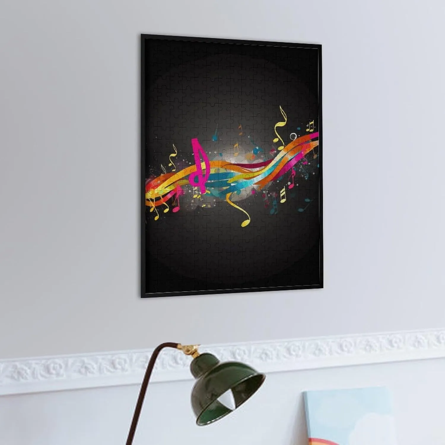 Colorful Musical Note Jigsaw Puzzles Wooden Puzzle Personalized 300 PCS for Adults Challenging Puzzle Family Wedding Graduation Present