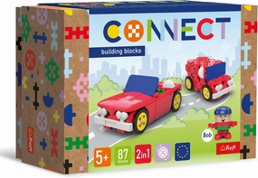 Connect Trefl Construction Bricks 2-in-1 Convertible / Van Set - 87 Pieces: 82 Construction Bricks   5 Construction Bricks, for Adults and Children from 5 Years