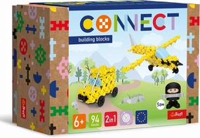 Connect Trefl Construction Bricks 2-in-1 Set - Avionette/Off-Road Vehicle - 94 Pieces: 89 Construction Bricks   5 Construction Bricks, for Adults and Children Aged 6 Years and Up