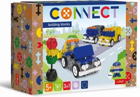 Connect Trefl Construction Bricks 3-in-1 Preferred Vehicles - 161 Pieces: 156 Bricks   5 Building Bricks, Creative Toy for Adults and Children from 5 Years