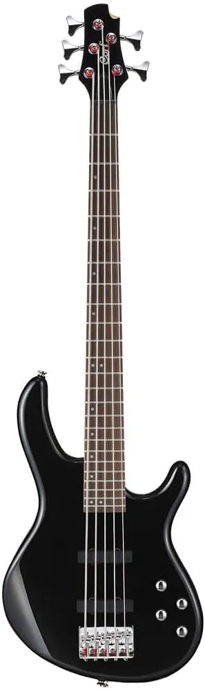 Cort Action Bass V-Plus-BK Black Poplr Bd 2Bnd Act Eq JJ P/U 5-string P/J Bass Guitar