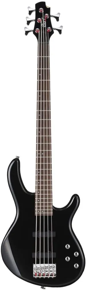 Cort Action Bass V-Plus-BK Black Poplr Bd 2Bnd Act Eq JJ P/U 5-string P/J Bass Guitar