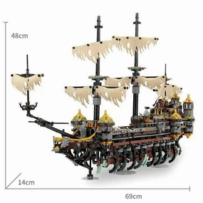 Creative Movie MOC Silent Mary Pirate Ship Bricks Toys 16042