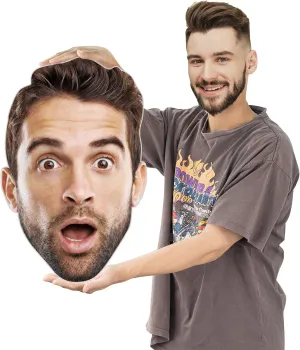 Custom Big Head Cutout, Customize Giant Fat Heads, Custom Photo, Fun Fathead Cardboard, Personalized Face Signs, 1 Piece, 24”, 30", 36", 48" Tall