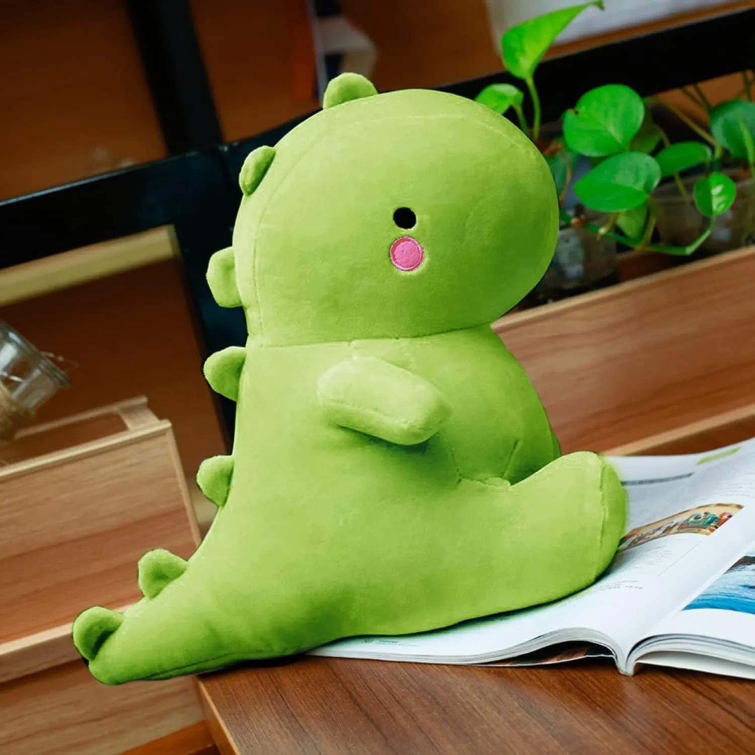 Cute Dinosaur Plush Toys, Fat Dinosaur Stuffed Animals Toys Dolls, Soft Plush Stuffed Animal Dino Plushie, Birthday Gifts for Kids Girls Boys Green 20 inch