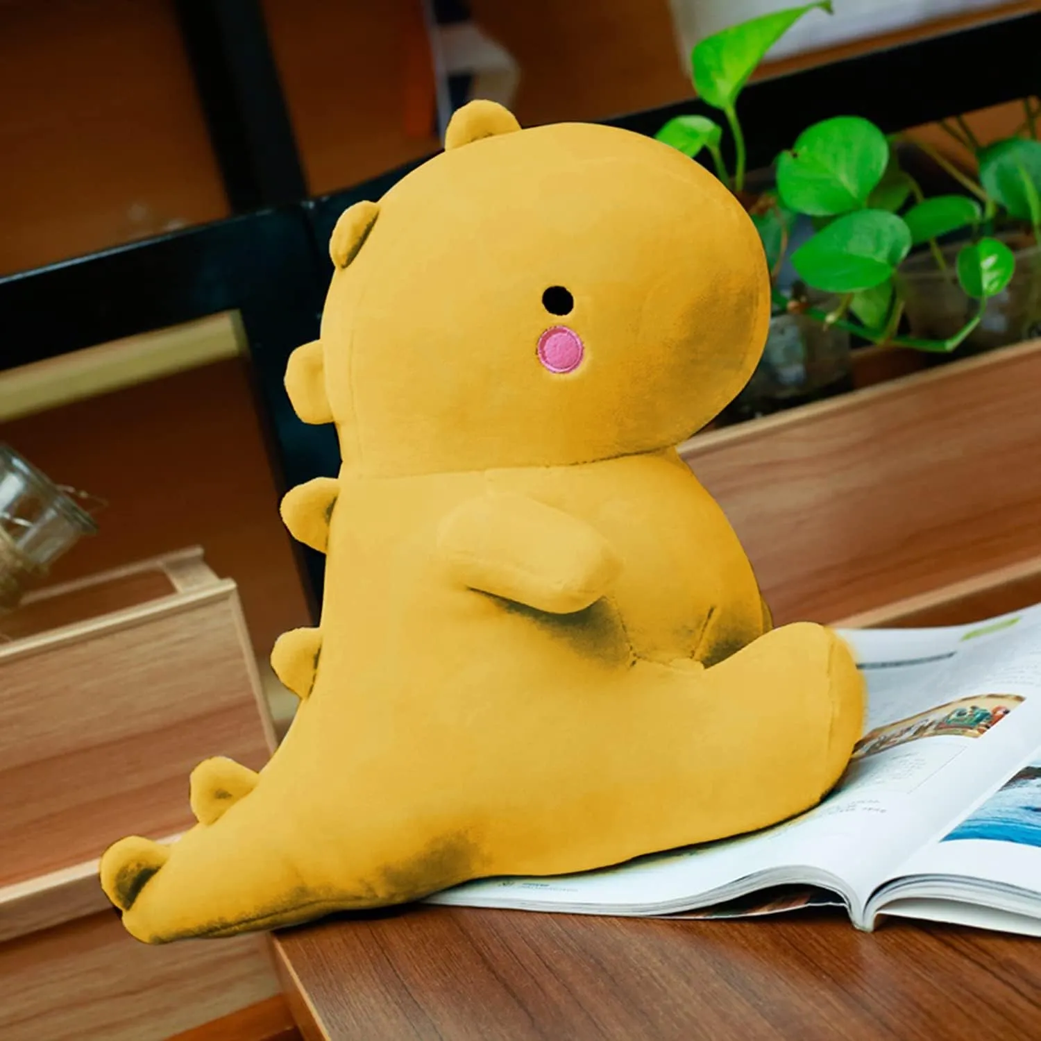 Cute Dinosaur Plush Toys, Fat Dinosaur Stuffed Animals Toys Dolls, Soft Plush Stuffed Animal Dino Plushie, Birthday Gifts for Kids Girls Boys Yellow 20 inch
