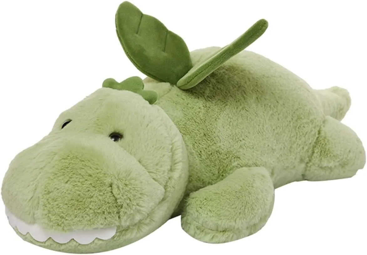 Cute Green Giant Dinosaur Stuffed Animal Plush Pillow:Soft Dinosaur Animal Hugging Pillow, Dino Body Plushie Toy Doll,Large Plush for Kawaii Gifts for Girls Boys Kids Birthday,Christmas 25in