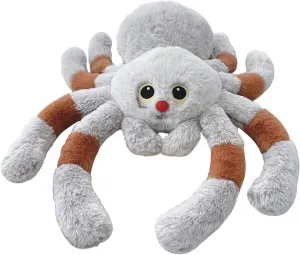 Cute Spider Dolls Red Nose Spider Throw Pillow Soft Stuffed Animals Plush Faux Fur Fluffy Tarantula Shaped Decor Halloween Cushion Pillow for for Party Outdoor Home Decorations(20in)