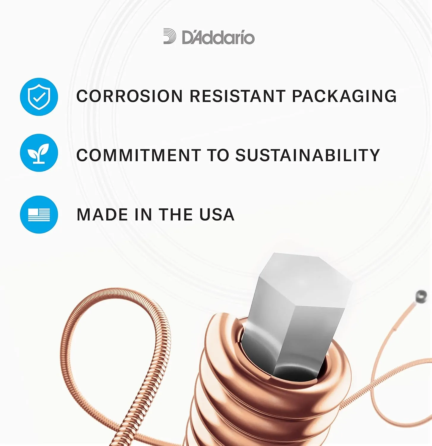 D'Addario Guitar Strings - Phosphor Bronze Acoustic Guitar Strings - EJ38 - Rich, Full Tonal Spectrum - For 12 String Guitars - 10-47 Light 12-String