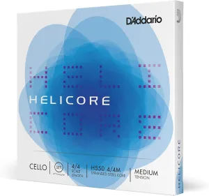 D'Addario Helicore Fourths-Tuning Cello Set, 4/4 Scale, Medium Tension