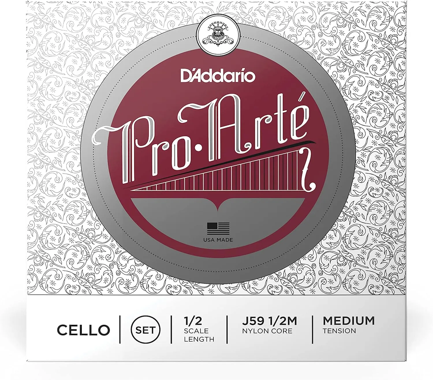 D'Addario Pro-Arte Cello String Set, 1/2 Scale, Medium Tension