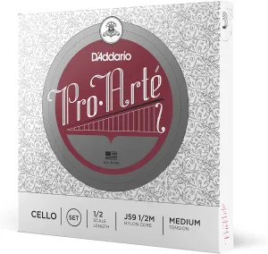 D'Addario Pro-Arte Cello String Set, 1/2 Scale, Medium Tension