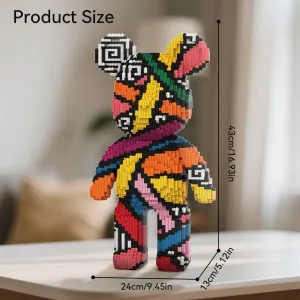DAHONPA Animal Colorful Bear Micro Building Blocks Set (5900 PCS), Bear Bricks Set Personalized Decoration, Creative Home & Office Decor