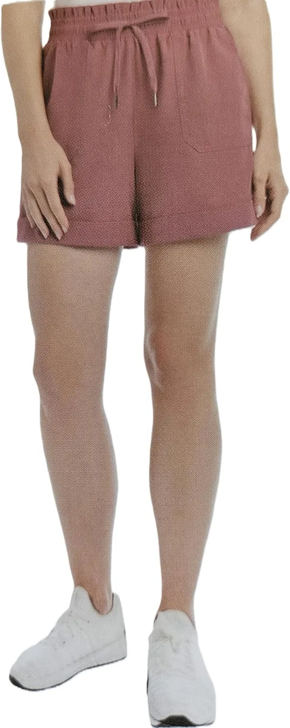 Danskin Womens' Woven Paperbag Shorts (US, Alpha, X-Large, Regular, Regular, Cosmic Clay)