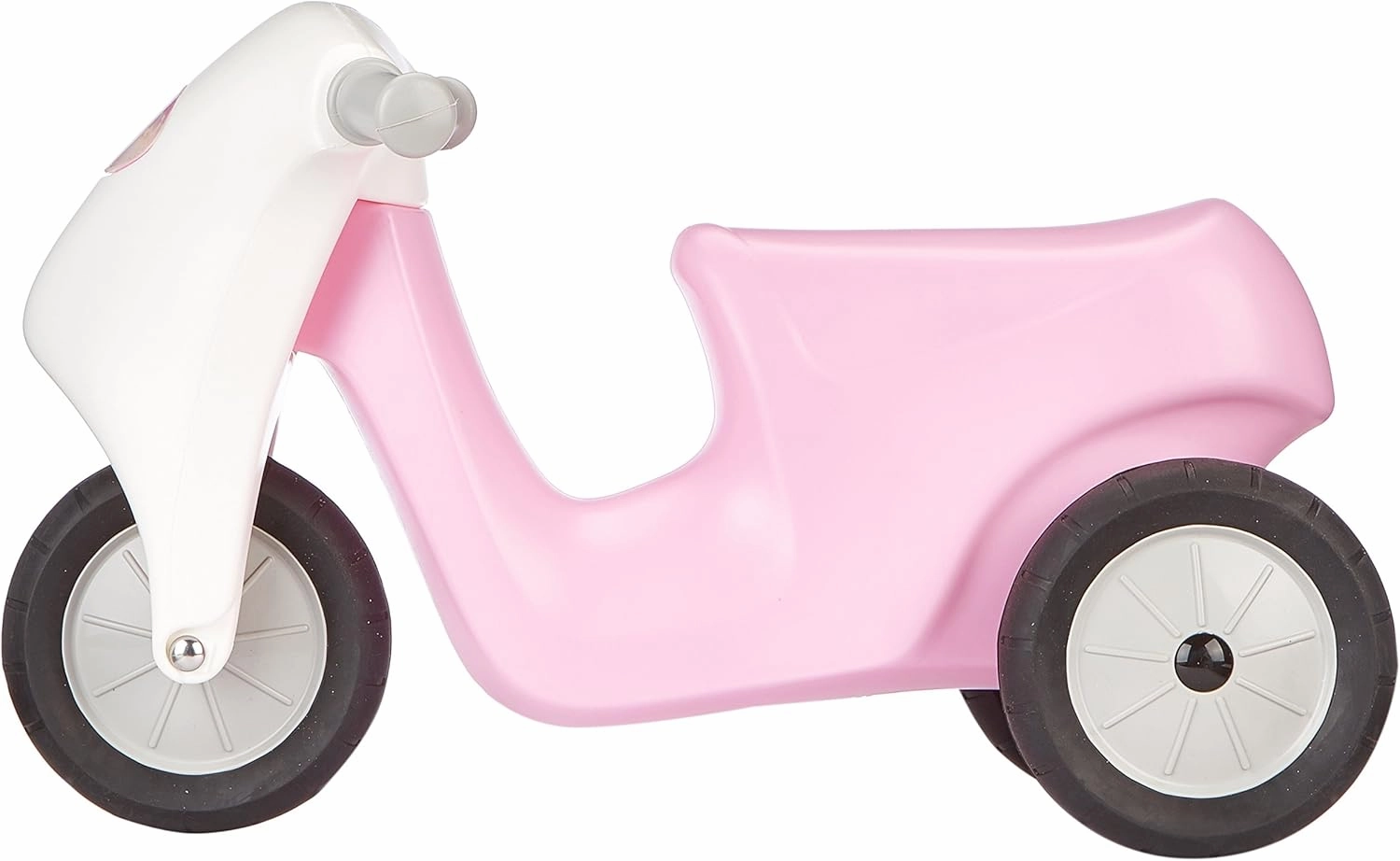 Dantoy Kids Sit & Ride Toy Scooter with Rubber Wheels and Trailer Tow Bar, Made in Denmark – Pink Push Along Princess Bike