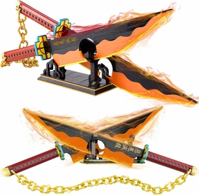 Demon Anime Sword Building Set, 82.6in Katana Anime Cosplay Sword with Stand Holder, Samurai Sword Building Set for Adults and Kid 8 (1479 Pieces)
