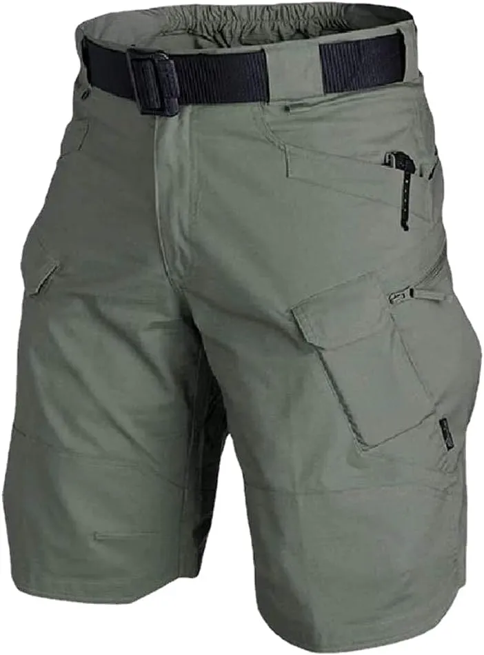Depslee Waterproof Tactical Shorts for Men Hiking Fishing Breathable Quick Dry Cargo Shorts with Multi Pockets(NO Belt)