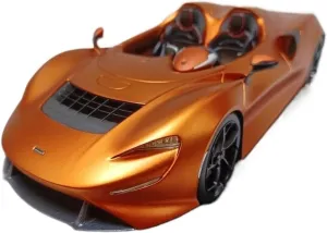 Die Cast Vehicle 1/18 for McLaren 2022 Electric Light Orange Supercar Model Diecast Alloy Car Model Classic Toy Car Model Mini Cars Replica