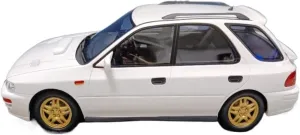 Die Cast Vehicle 1/18 for Subaru WRX GF8 1994 White Impreza Wagon Model Casting Car Model Static Decoration Car Model Mini Cars Replica