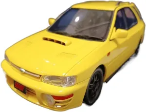 Die Cast Vehicle 1/18 for Subaru WRX GF8 1994 Yellow Impreza Wagon Model Diecast Collectible Toy Car Exquisite Car Models Mini Cars Replica