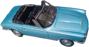 Die Cast Vehicle 1/43 for Glas GT Cabrio 1966 Blue Coupe Model Diecast Alloy Car Model Hobbyist Collectible Series Car Models Mini Cars Replica