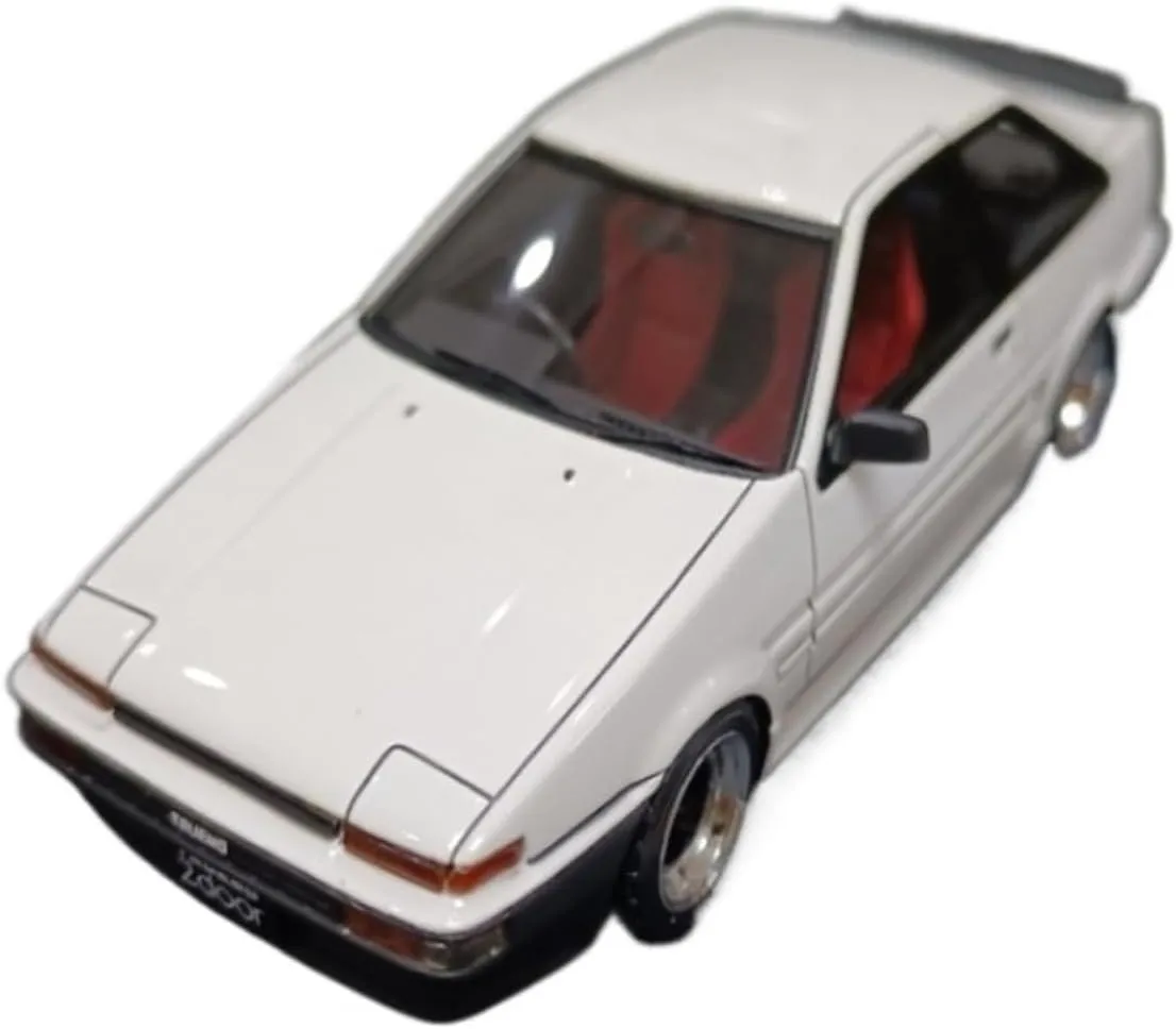Die Cast Vehicle 1/43 for Toyota Corolla Trueno AE86 White Coupe Conversion Sports Car Model Diecast Alloy Car Model Display Mini Cars Replica