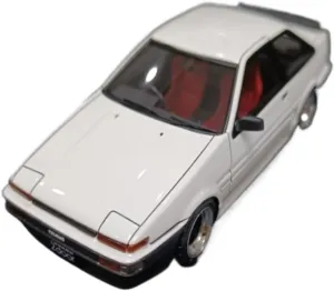 Die Cast Vehicle 1/43 for Toyota Corolla Trueno AE86 White Coupe Conversion Sports Car Model Diecast Alloy Car Model Display Mini Cars Replica
