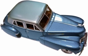 Die Cast Vehicle 1/43 for Cadillac Fleetwood 1941 Blue Classic Sedan Model Die Cast Collection Vehicles Miniature Car Models Mini Cars Replica