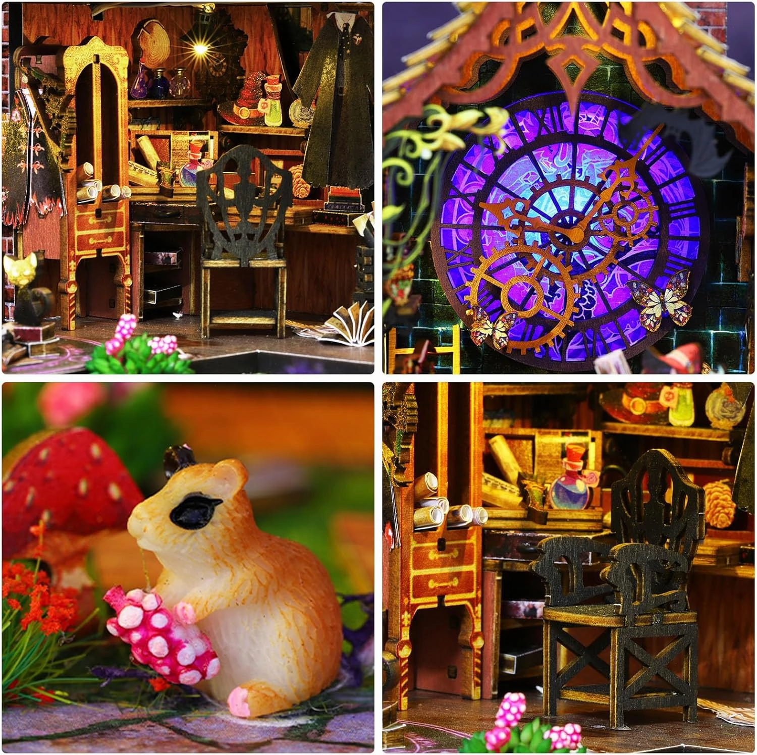 DIY Miniature House Kits, Tiny House Kit, Doll House Kits for Adults to Building, Unique Gift for Birthday Father's Day, Magic House