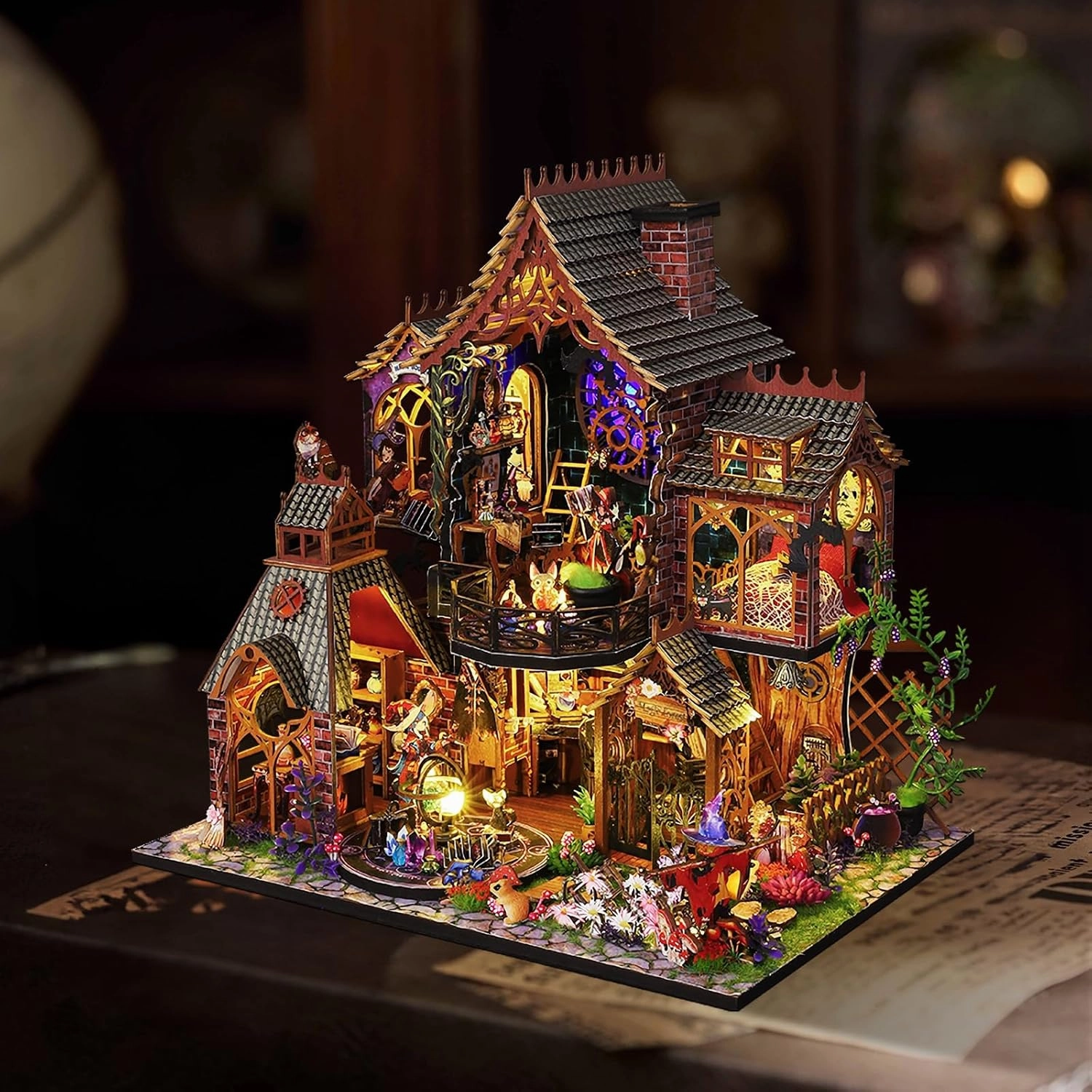 DIY Miniature House Kits, Tiny House Kit, Doll House Kits for Adults to Building, Unique Gift for Birthday Father's Day, Magic House