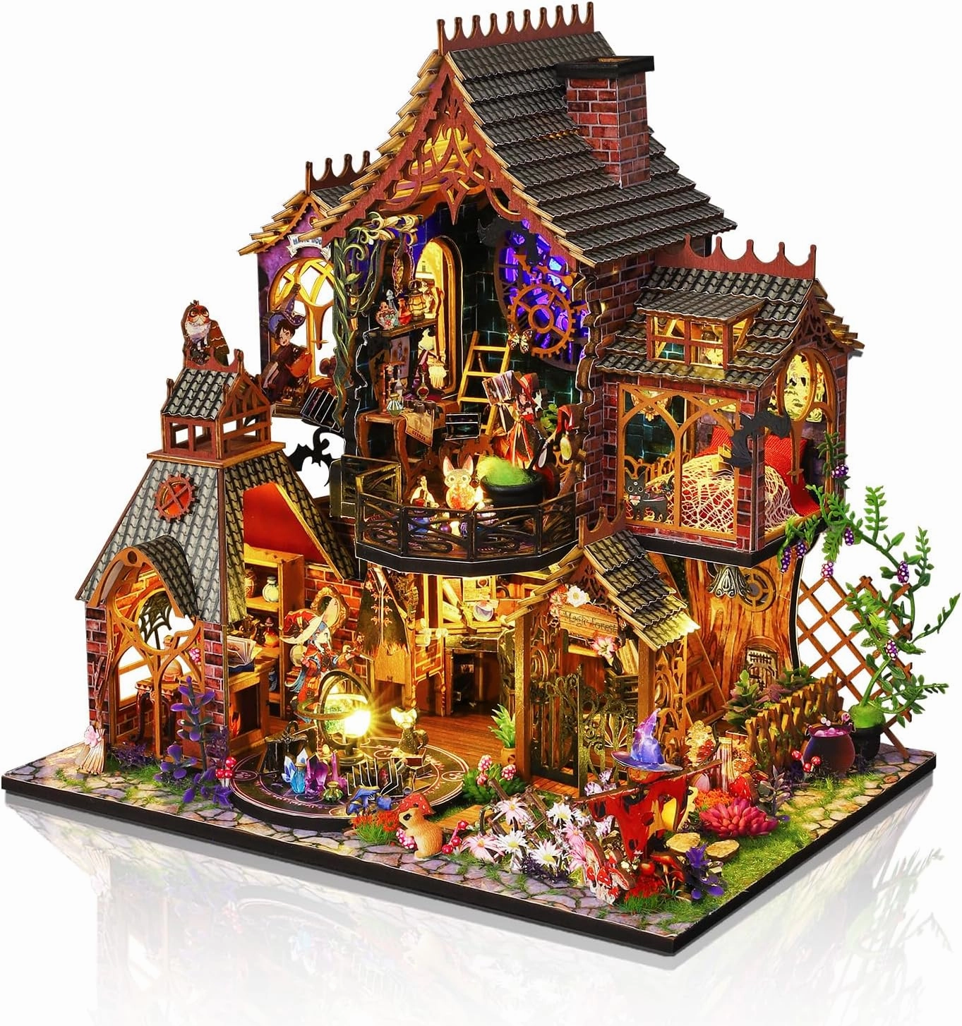 DIY Miniature House Kits, Tiny House Kit, Doll House Kits for Adults to Building, Unique Gift for Birthday Father's Day, Magic House