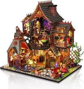 DIY Miniature House Kits, Tiny House Kit, Doll House Kits for Adults to Building, Unique Gift for Birthday Father's Day, Magic House