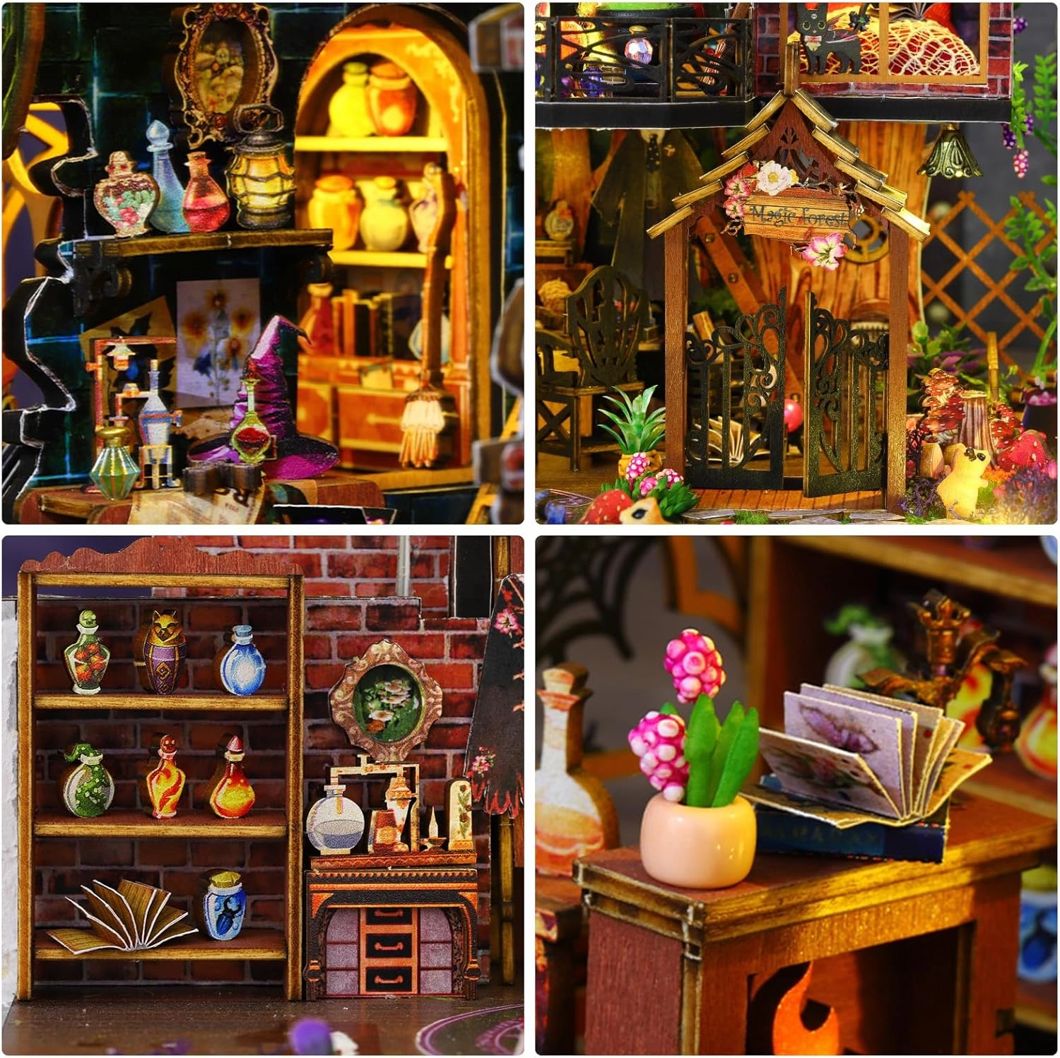 DIY Miniature House Kits, Tiny House Kit, Doll House Kits for Adults to Building, Unique Gift for Birthday Father's Day, Magic House