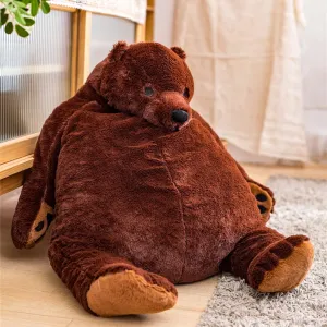 Djungelskog Bear 31.5 inch Giant Simulation Bear Toy Stuffed Animal Plush Doll Huge Cuddly Brown Teddy Bear for Home Decoration Valentine's Birthday Gift, 80 cm