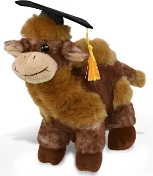 DolliBu Camel Graduation Plush Toy Stuffed Animal - Graduation Gift Stuff Animal Plush Toys with Cap with Tassel Outfit - Cute Graduation Gifts with Personalization - 10 Inches