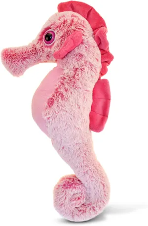 DolliBu Pink Seahorse Plush - Super Soft Stuffed Animal Seahorse Toy, Cute Sea Animal Plush for Kids and Adults, Adorable Playtime Sea Horse Cuddle Doll Gift Toy for Girls and Boys - 15 Inches