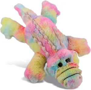 DolliBu Rainbow Lying Alligator Stuffed Animal – Soft Huggable Gator Stuffed Toy, Adorable Playtime Wildlife Plush Toy, Cute Cuddle Gifts Toy for Kids – 12 Inches