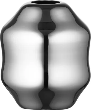 Dorotea Vase 3.5" x 3.9" - Sleek Polished Steel Decor Accent - Contemporary Design for Flowers, Plants, or Standalone Display - Add a Touch of Modern Elegance to Your Home Décor