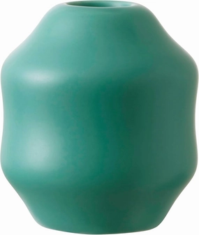 Dorotea Vase 3.5" x 3.9" - Serene Sea Green Ceramic Decor Accent - Contemporary Design for Flowers, Plants, or Standalone Display - Add a Touch of Coastal Elegance to Your Home Decor