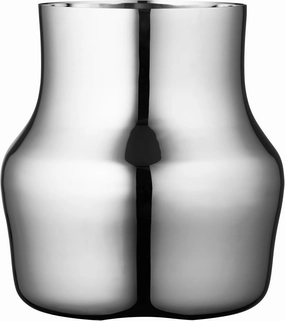 Dorotea Vase 7" x 7.6" - Sophisticated Polished Steel Home Decor Accent - Ideal for Flowers, Plants, or as a Standalone Decorative Piece - Enhance Your Living Space with Elegance and Style
