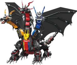 Dragon Series Dark Three Headed Dragon King Building Blocks Set （1400PCS）-Building Set Model Toys Gifts for Kid and Adult，Interesting Gifts for Dragon Enthusiasts