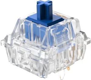 DUROCK Silent Linear Switches, Classic Blue Stem 5 Pins Silent Linear Switch, Pre-lubed MX Silent Keyboard Switches Dolphin 62g, 90pcs
