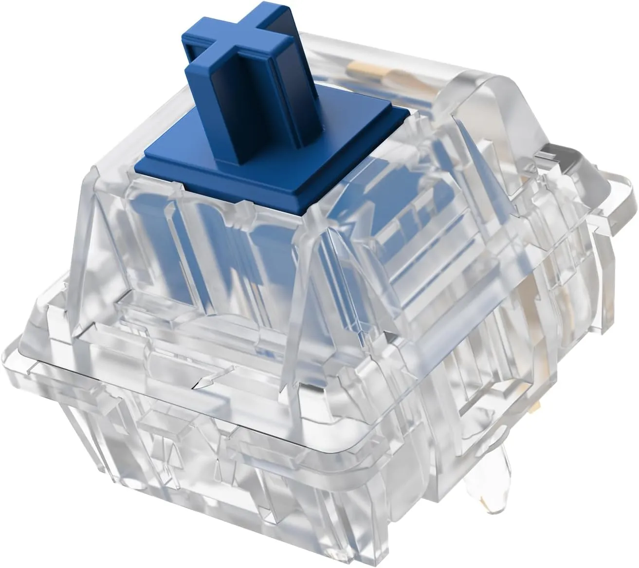 DUROCK Silent Linear Switches, Classic Blue Stem 5 Pins Silent Linear Switch, Pre-lubed MX Silent Keyboard Switches Dolphin 62g, 90pcs
