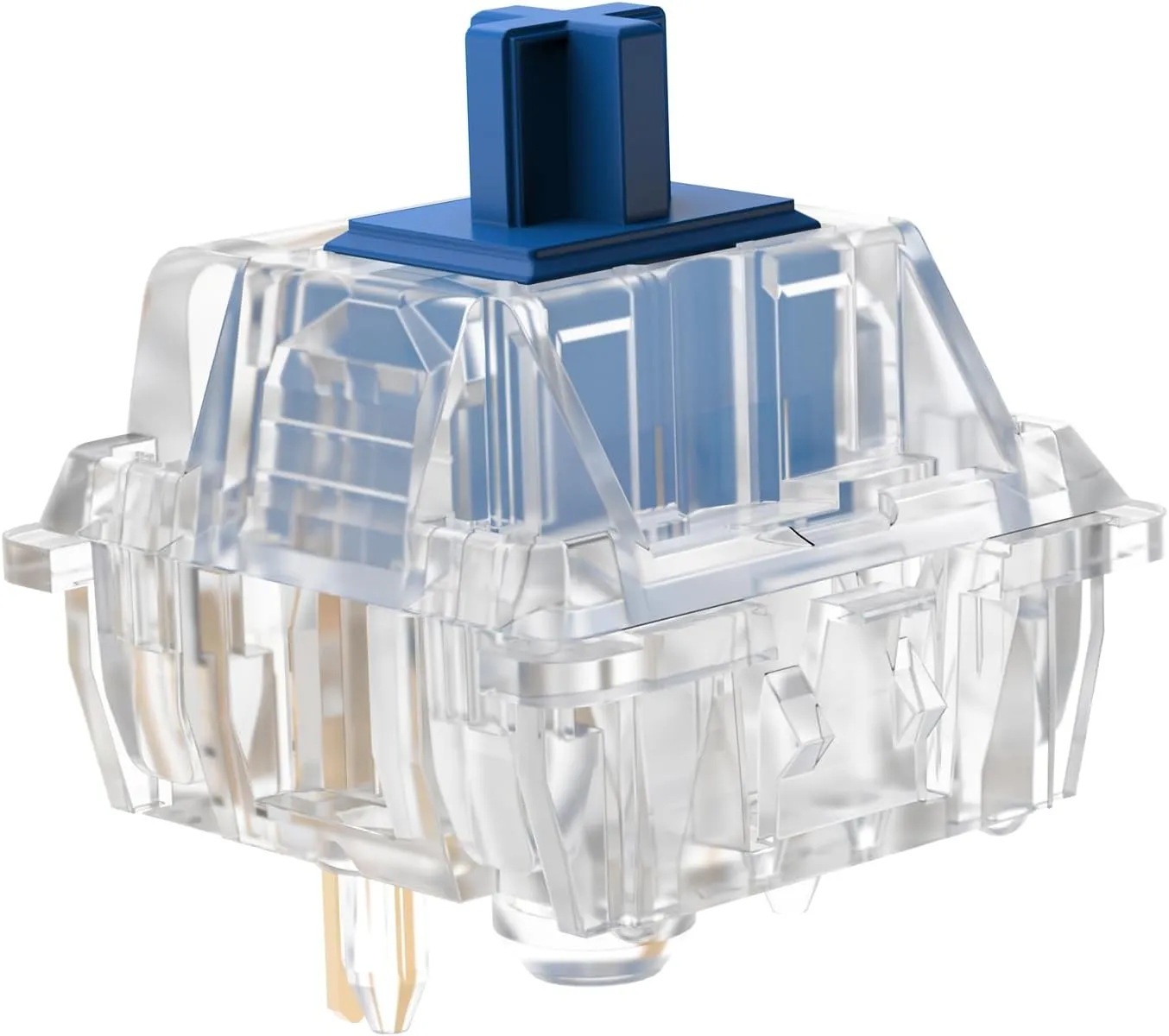 DUROCK Silent Linear Switches, Classic Blue Stem 5 Pins Silent Linear Switch, Pre-lubed MX Silent Keyboard Switches Dolphin 62g, 90pcs