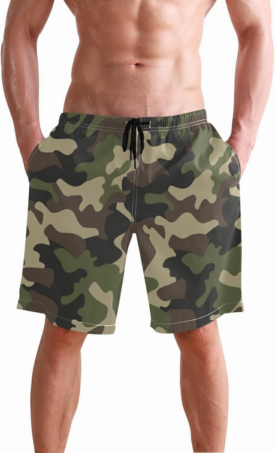 Dussdil Men's Swim Trunks Board Shorts Mens Swim Trunk Quick Dry Swimwear Beach Pants with Mesh Lining