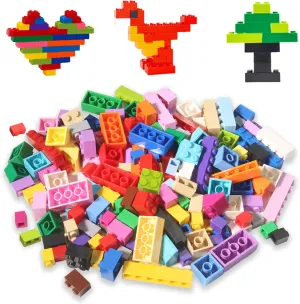 EKIND Regular Colors 8 Shapes Classic Educational Building Bricks Set - Compatible with All Major Brands - Cultivate Logic & Creativity for Kids (1000 Pcs)
