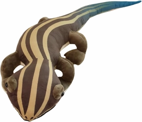 ELAINREN Realistic Brown Lizard Plush Toy Soft Chameleon Stuffed Large Pillow Fluffy Lizard Plushie Lifelike Chameleon Doll Gifts/35.4''