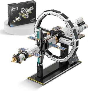 Electric International Space Station Building Kit, Collectible Display Model Building Toys Set, Ideas Gift for Adults Boys Age 8~12 Girls