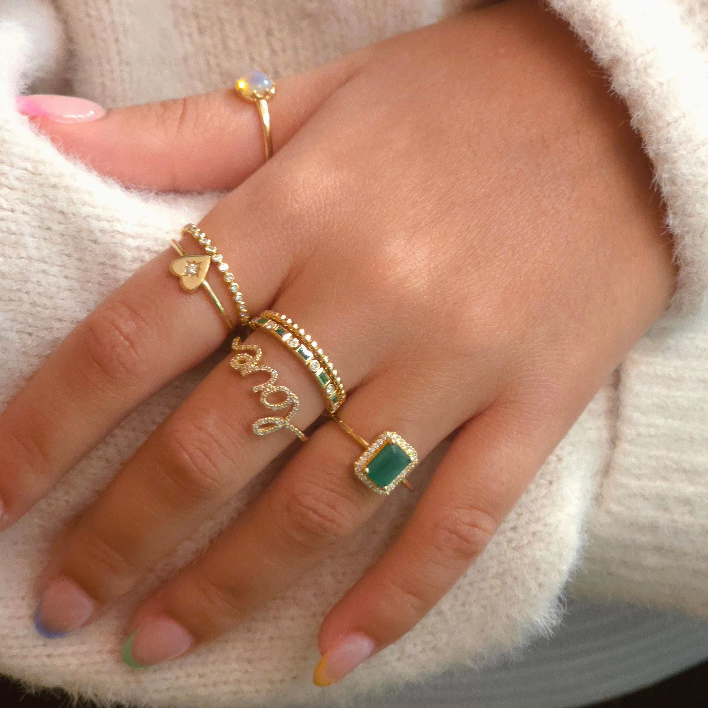 Ellen Ball Beaded Ring