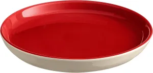 Emile Henry EVERYDAY COLLECTION Ceramic 8" Salad|Dessert Plate, Rouge & Cream
